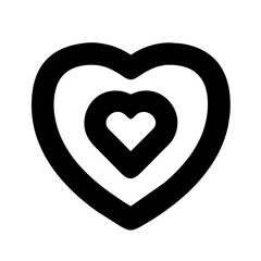 Heart love romance icon on a Transparent Background