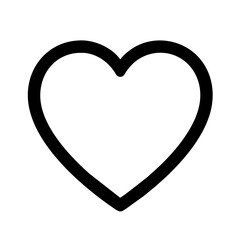 Heart love romance icon on a Transparent Background