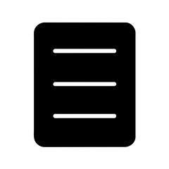 Paper document notes icon on a Transparent Background