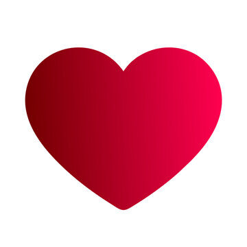 Heart love romance icon on a Transparent Background