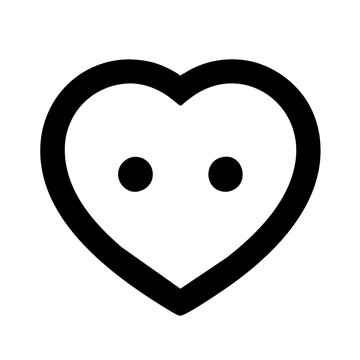 Heart love romance icon on a Transparent Background