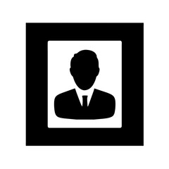 Monochrome User Person icon on a Transparent Background