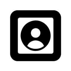 Monochrome User Person icon on a Transparent Background