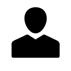 Monochrome User Person icon on a Transparent Background - obrazy, fototapety, plakaty