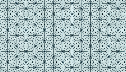 traditional Japanese hemp leaf motif geometric abstract seamless pattern, vector graphic resources, 16:9 widescreen wallpaper / backdrop, - obrazy, fototapety, plakaty
