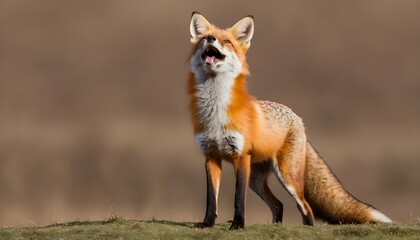 A Fox With Its Nose Raised To The Wind Scenting
