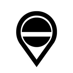Map pin location icon. Modern GPS markers. Vector illustration on a Transparent Background