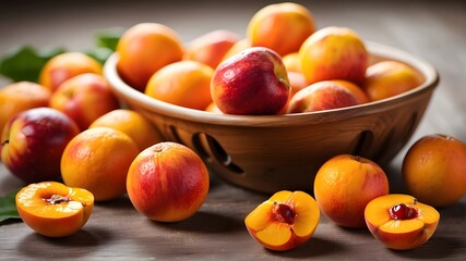 Naklejka na ściany i meble apricots and plums