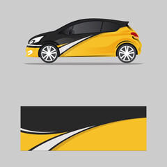 Graphic wavy abstract lines racing wrap decal background design
