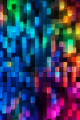 Rainbow light digital pattern background image.
