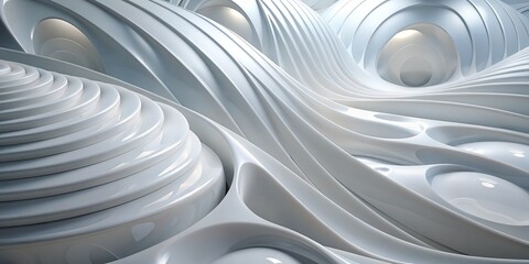 Abstract White Futuristic Background