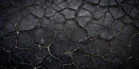 Black Cracked Texture Can Be Used for Background
