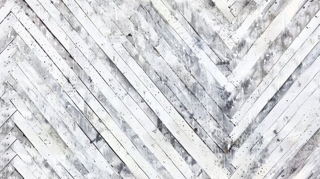  a close up of a wall made of wood planks with a pattern of white and gray paint on it.