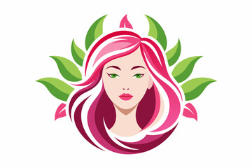 beauty care logo design silhouette vector art illustration