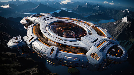 The astroboracecarrier carrying on its onboard deck unprecedented technologies and resources,