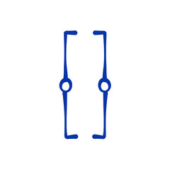 Hand drawn curly brackets