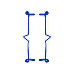 Hand drawn curly brackets