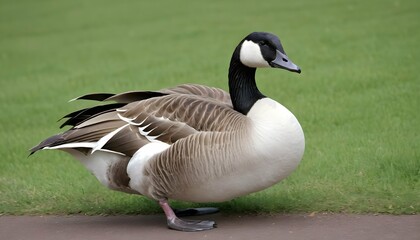A Goose With Its Feathers Rustling In The Breeze
