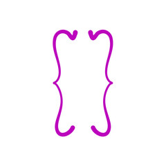 Hand drawn curly brackets