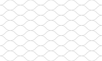 Fototapeta premium Horizontal grey curvy line seamless pattern. Vector Repeating Texture.