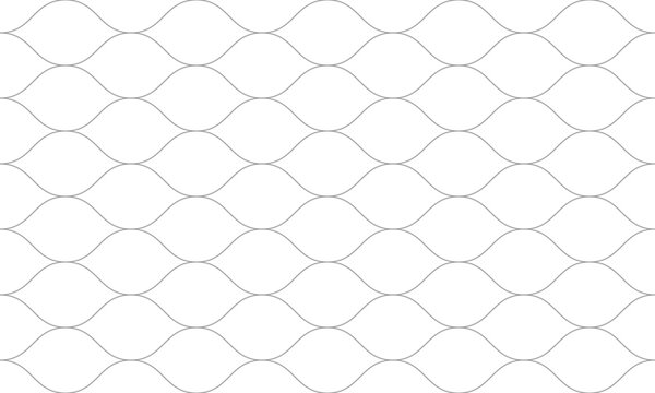 Horizontal grey curvy line seamless pattern. Vector Repeating Texture.