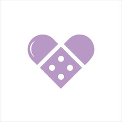 Print domino love logo design for your brand identity