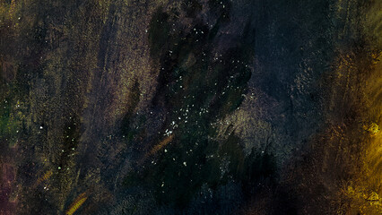 Abstract background - applied gray, green , yellow and black paints