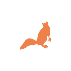Cartoon squirrel silhouette
