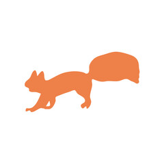 Cartoon squirrel silhouette