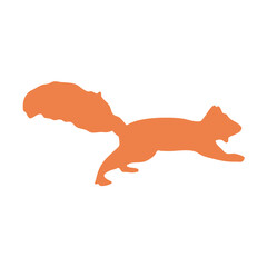Cartoon squirrel silhouette