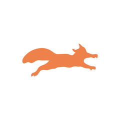 Fototapeta premium Cartoon squirrel silhouette