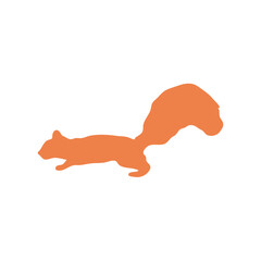 Cartoon squirrel silhouette