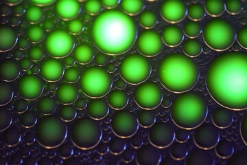 Abstract mix of green orbs background