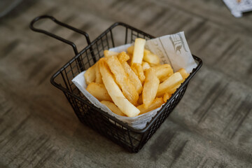 french fries in a basket