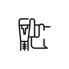 Bias Fabric Maker Line Icon