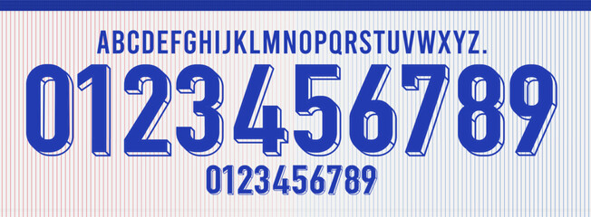 new font vector team Europe national team 2024, kit sport style font. football style font with lines and points inside, sports style letters and numbers for soccer team © fabian