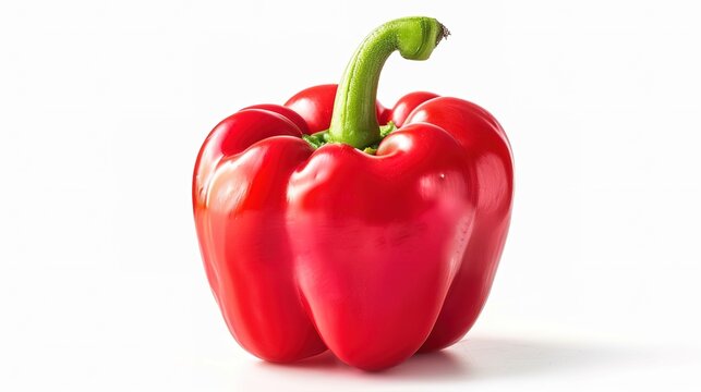 Red bell pepper isolated on white background. ,Generative ai, 