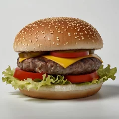 Fototapeten Hamburguesa completa, full hamburguer, hamburguer. AI Generative © DynamicPvPART