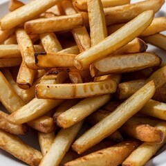 plato de papas fritas, aderezo, plate of French fries. AI Generative - obrazy, fototapety, plakaty