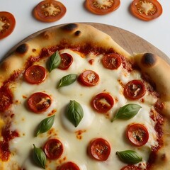 pizza grande, muzzarella, onion, pizza. AI Generative - obrazy, fototapety, plakaty