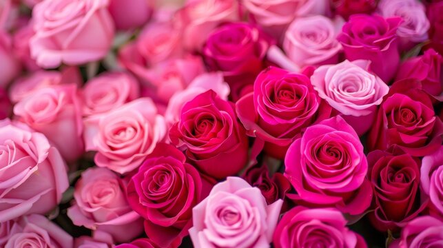  a close up of a bunch of pink and red roses with pink petals in the middle of the petals and pink petals in the middle of the petals.
