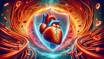 Heart shield protection - obrazy, fototapety, plakaty