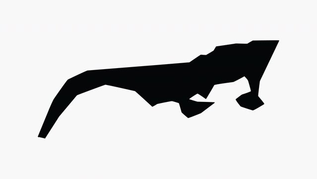 Animation forming a map of Aden in Yemen