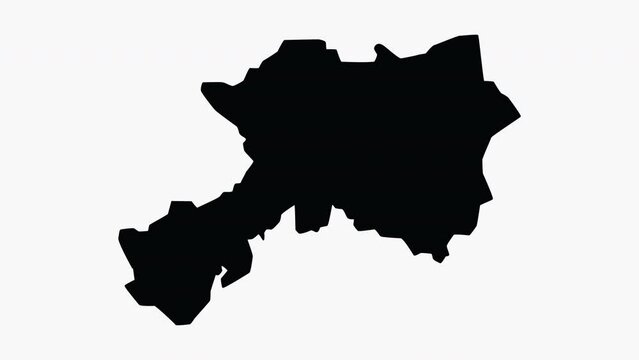 Animation forms a map of Dhamar in Yemen