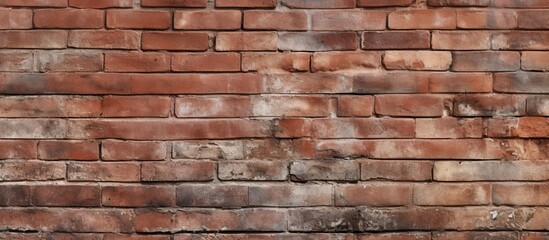 Obraz premium An upclose view of a brick wall showcasing the building material, brickwork, and facade of the composite material used to construct the stone wall