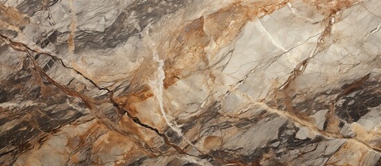 Naklejka premium A detailed closeup of a bedrock outcrop with a marble texture, showcasing the natural beauty of this unique rock formation