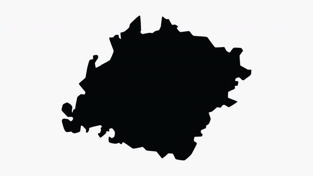 Animation forming a map of Ibb in Yemen