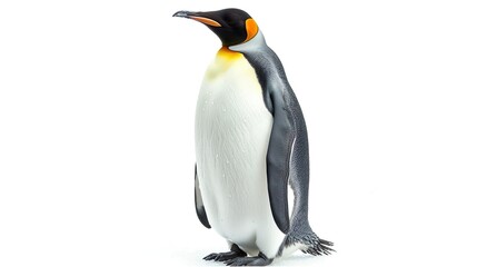 Fototapeta premium penguin on white