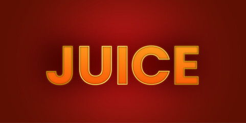 Editable text effect - Juice text style concept.