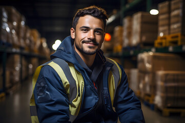 Fototapeta premium male worker engineer working on a business project in a workshop industrial production